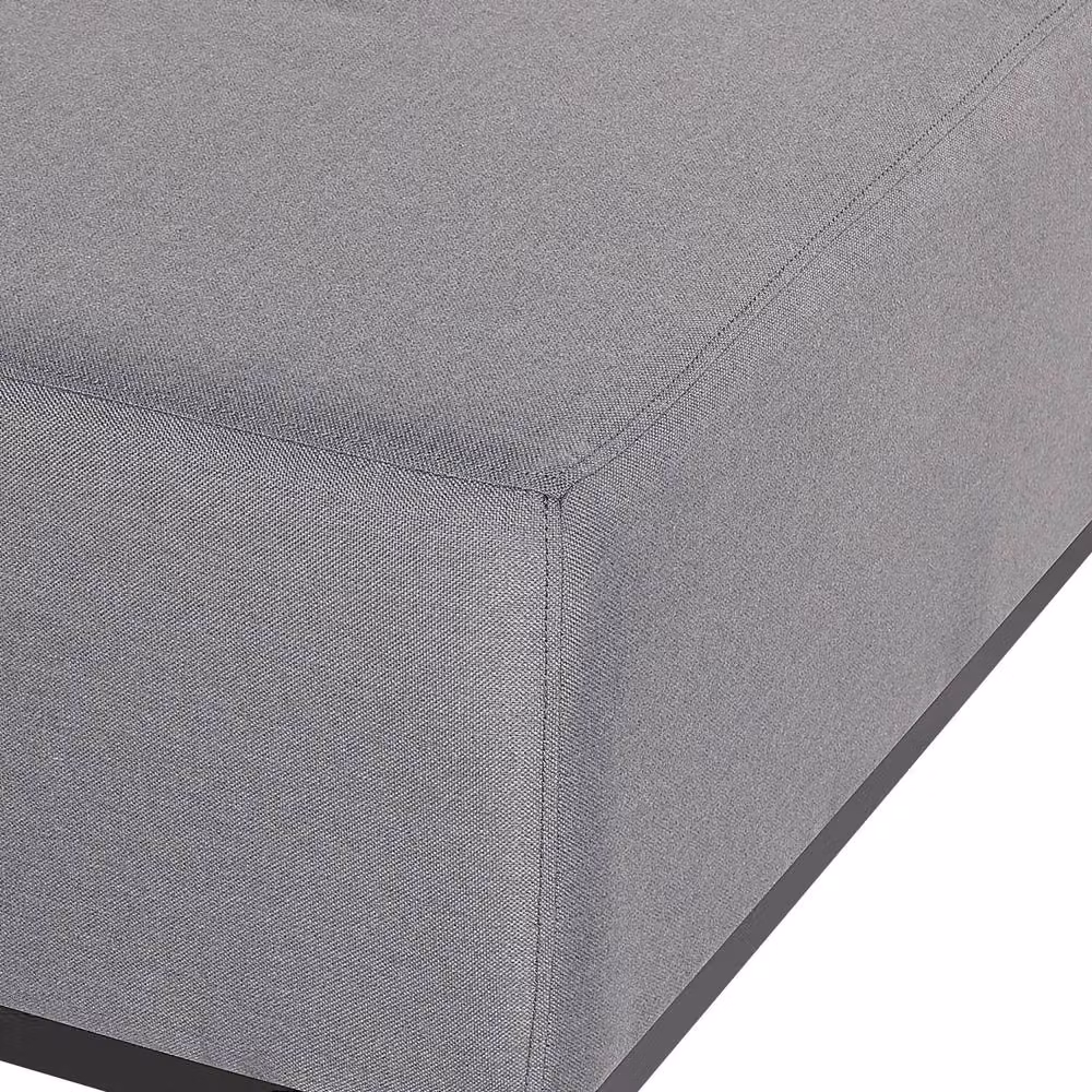 Wyld and Coco Grey Water-Resistant Ottoman with Black Aluminium Legs – 4