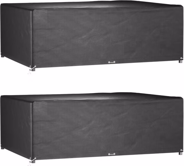 Berkfield Home Rectangular Garden Furniture Covers, 2 Pack, Black, W/D/H: 270 x 180 x 90 cm