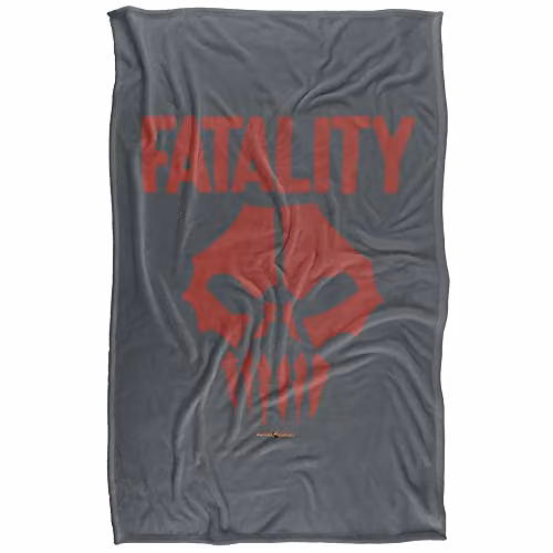 LOGOVISION Mortal Kombat 9 Mortal Kobatfatality Super Soft Silky Touch Fleece Throw Blanket, Multicolour and Grey, W: 91 cm, D: 147 cm