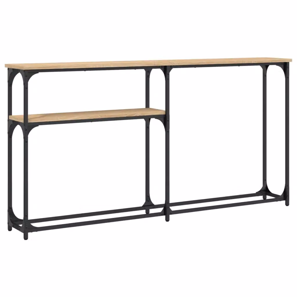 Berkfield Home Sonoma Oak Console Table, Brown, W: 145 cm, D: 22.5 cm, H: 75 cm – 2