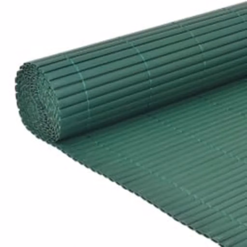 Berkfield Home Double-Sided Mat PVC Garden Fence, Green, H 90 cm x W 400 cm – 2