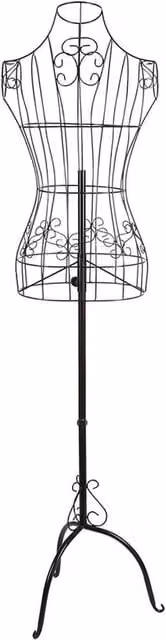 Ventryn Black Metal Mannequin Stand with Adjustable Height – 1
