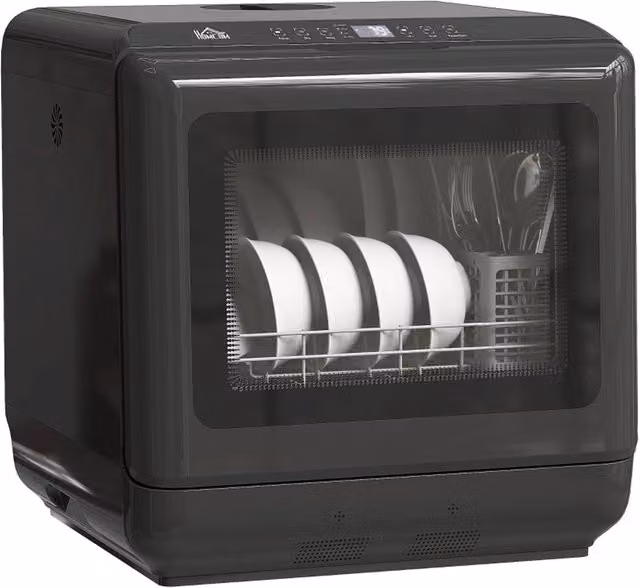 Rolipo 6L Countertop Dishwasher in Black