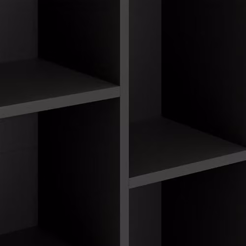 HOMCOM 2 Tier Cube Bookshelf with 5 Open Storage Compartments in Black – 7