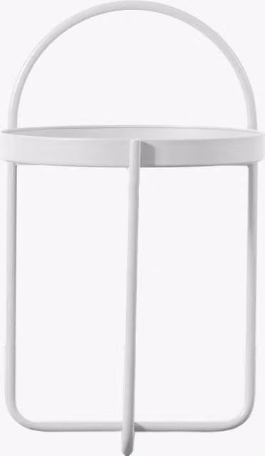 Perch & Parrow Callie Round Side Table in White Matt Metal
