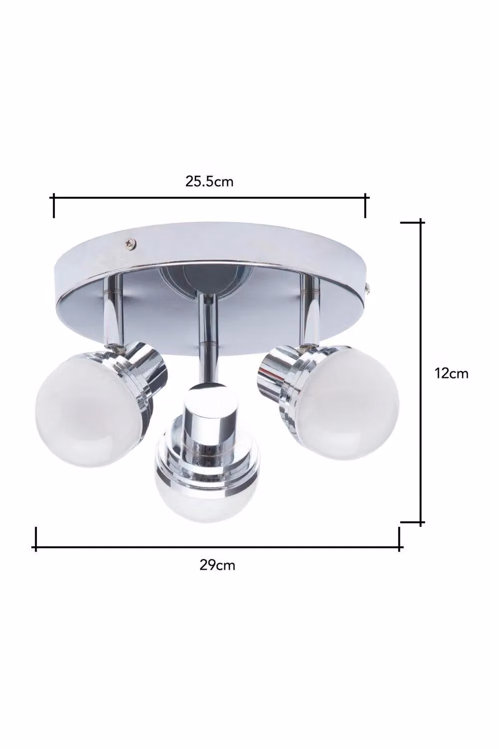 BHS Lighting Maura Plate Adjustable LED Spotlight Ceiling Light in Chrome Silver – 2