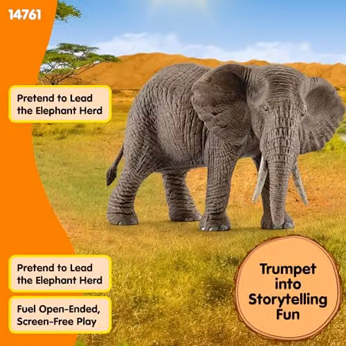 Schleich Wild Life Female African Elephant Figure in Grey – 4