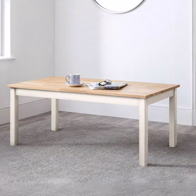 Cheshire Kirkhaven Rectangular Coffee Table in Ivory and Oak