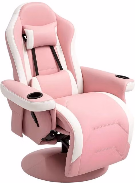 NESTLUNE Manual Recliner Armchair in Pink – 1