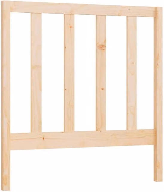 Berkfield Home Rustic Solid Pine Bed Headboard in Natural Sand/Beige, W/D/H: 100 x 4 x 81 cm