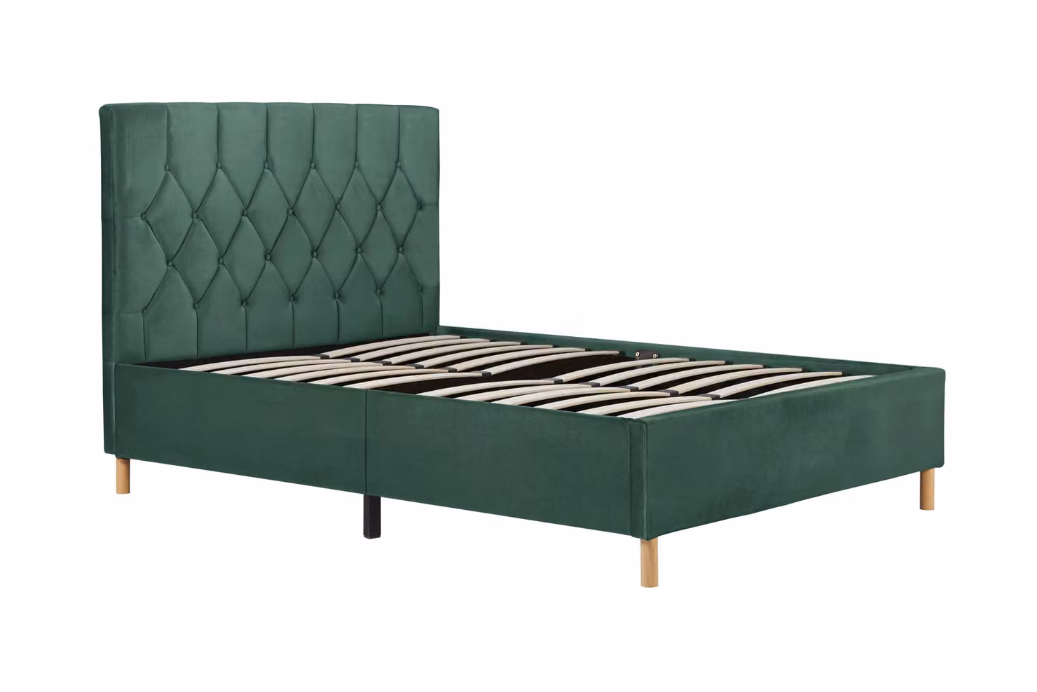 Birlea Loxley Upholstered Velvet Bed in Green, Size: 140 x 200 cm – 5