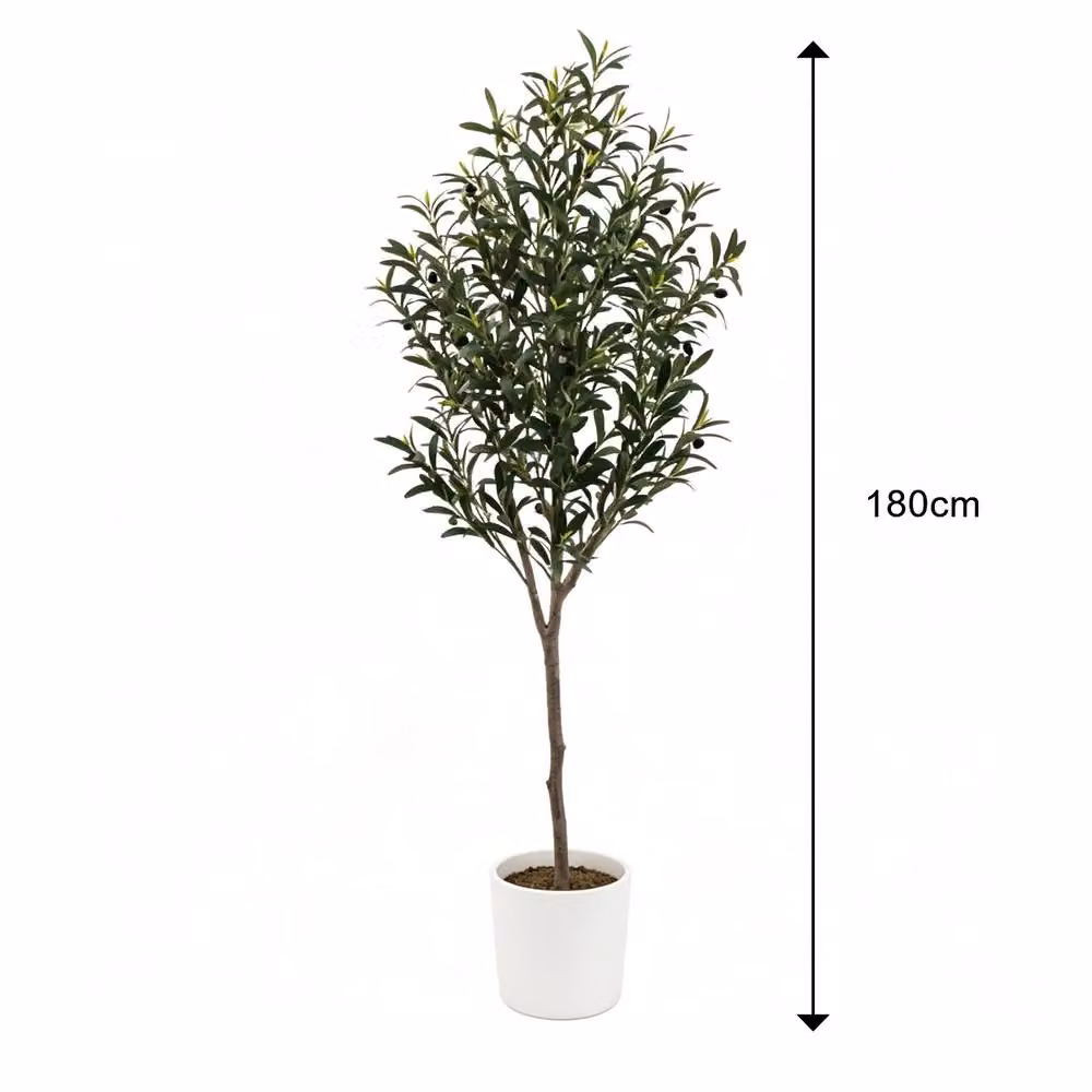 CASSILANDO Lifelike Artificial Olive Tree, Green, Height: 180 cm – 5