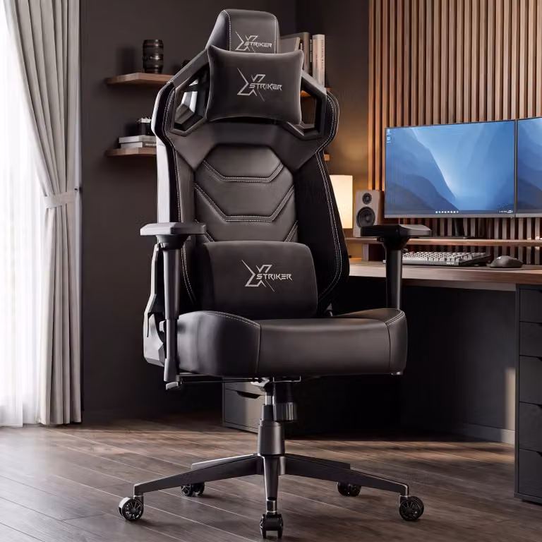 Xstriker Ergonomic Gaming Chair with Headrest and Armrests in Black, Red and Orange