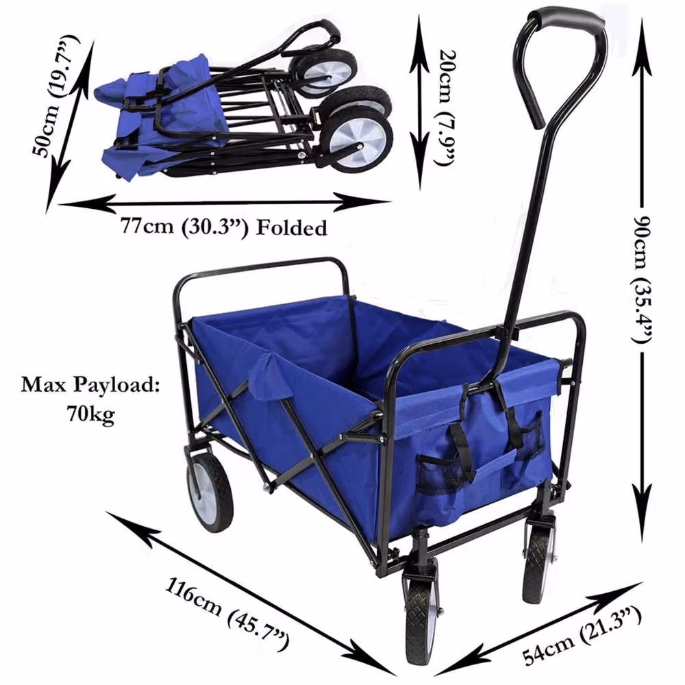Nordara Blue Garden Cart with 70kg Capacity in Blue and Black – 2