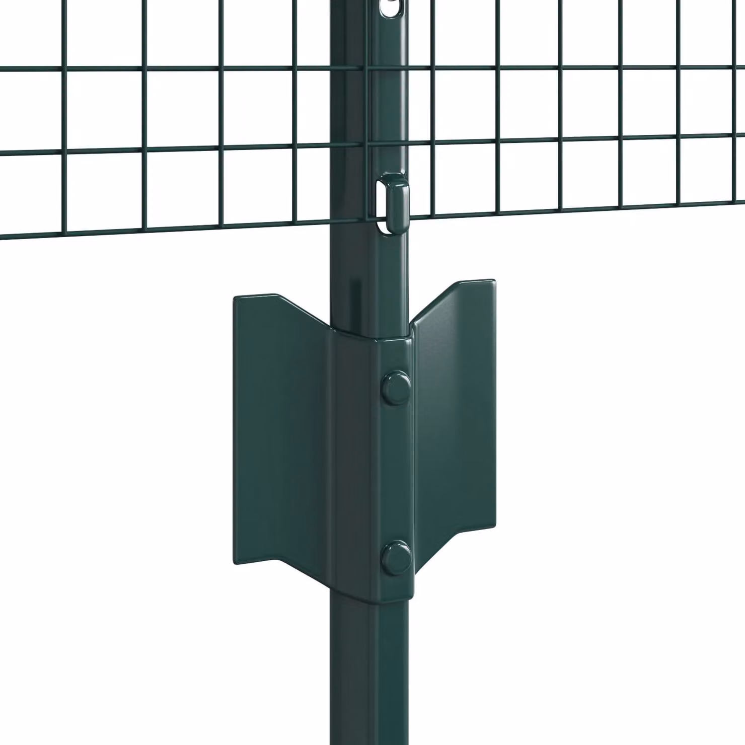 Berkfield Home Green PVC Coated Steel Welded Wire Fence with 5 U-Profile In-Ground Posts, W: 10 m, H: 0.4 m – 4