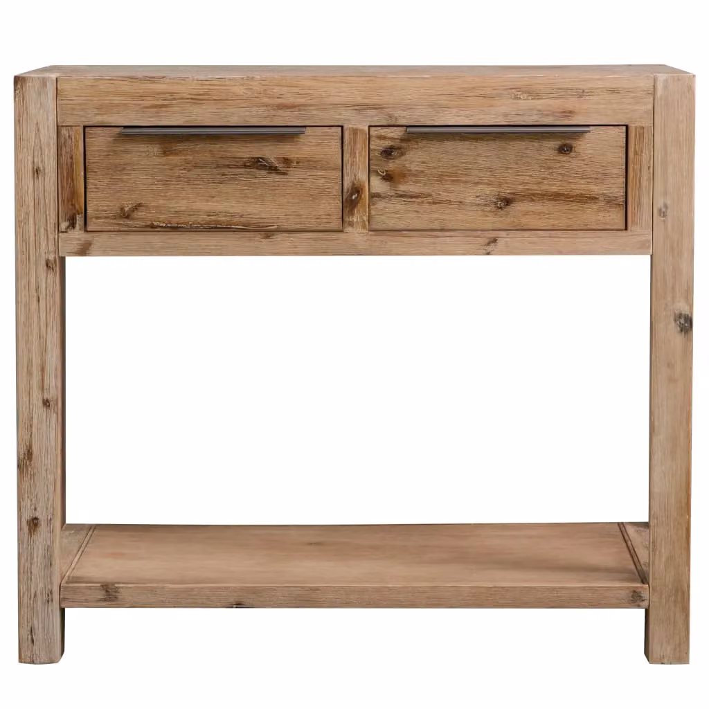 Berkfield Home Solid Acacia Wood Console Table in Brown, W/D/H: 82 x 33 x 73 cm – 2
