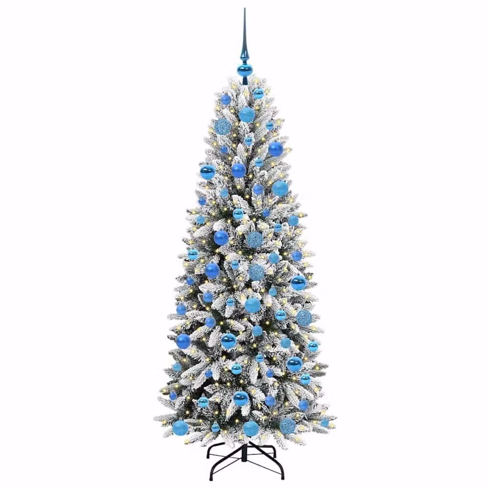 Berkfield Home Artificial Christmas Tree with 300 White LEDs, Green, H x W x D: 180 x 73 x 73 cm – 3
