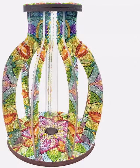 Syntego Green and Multicolour Diamond Painting Vase Kit for Adults