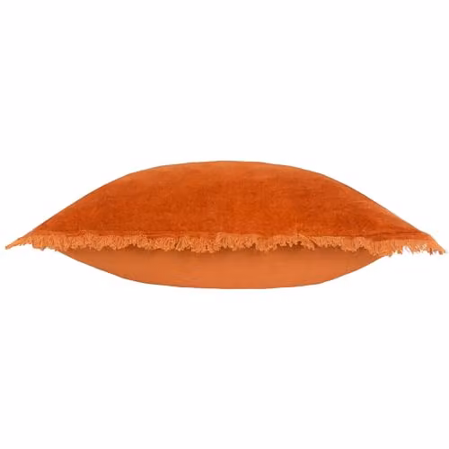 Riva Home Orange Cotton Velvet Square Cushion W/D/H: 45 x 45 x 45 cm – 2