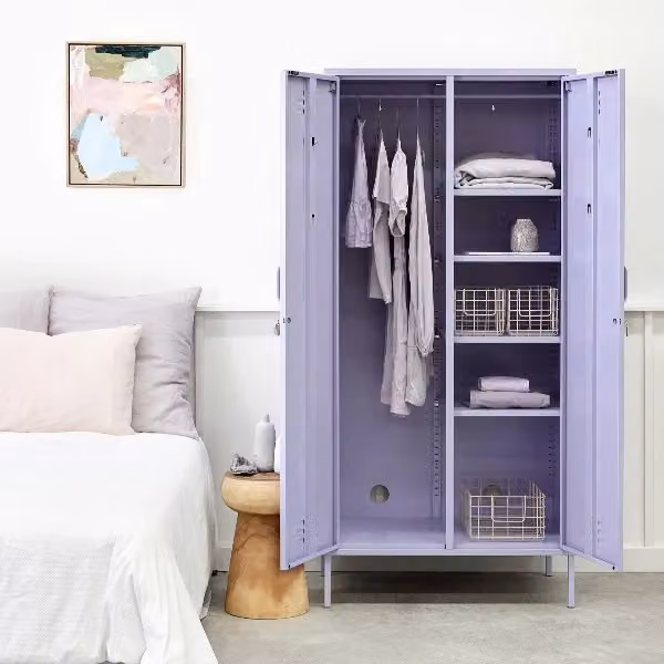 Mustard Made The Twinny Storage Locker in Lilac Purple, H 183 x W 85 x D 50 cm – 3