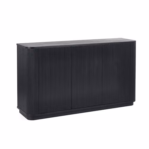 Julian Bowen Louis 3 Door Black Ash Fluted Sideboard, H80 x W142 x D40 cm – 3