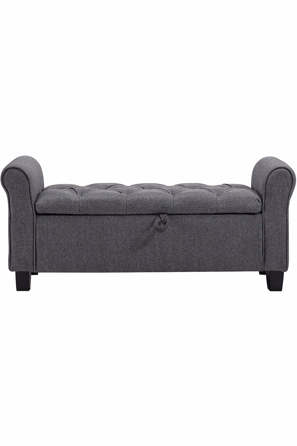 H&O Direct Modern Linen Storage Ottoman Bench in Grey – 3