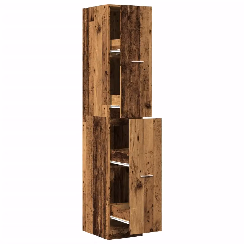 Berkfield Home Apothecary Cabinet in Brown Old Wood, W/D/H: 30 x 30 x 174.5 cm – 2