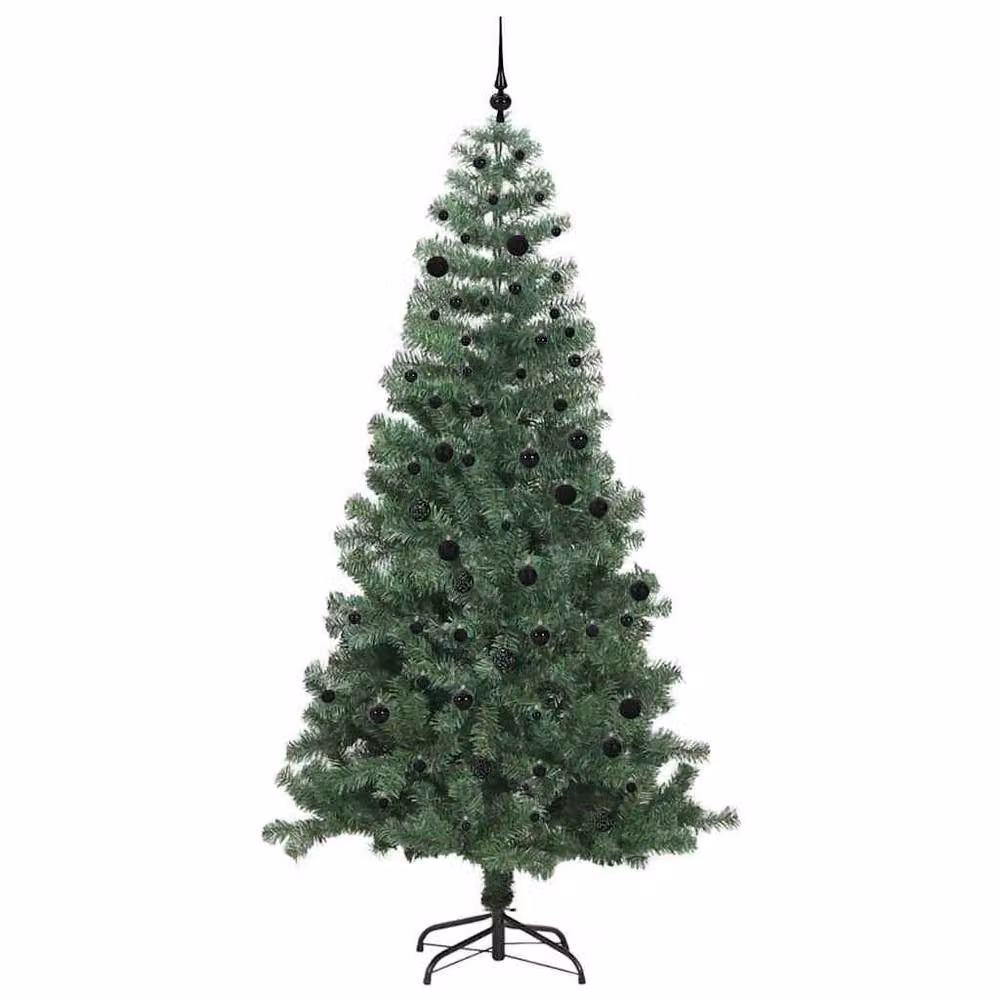 Berkfield Home Green PVC Christmas Tree with 300 LEDs and Stand, Height: 240 cm – 3