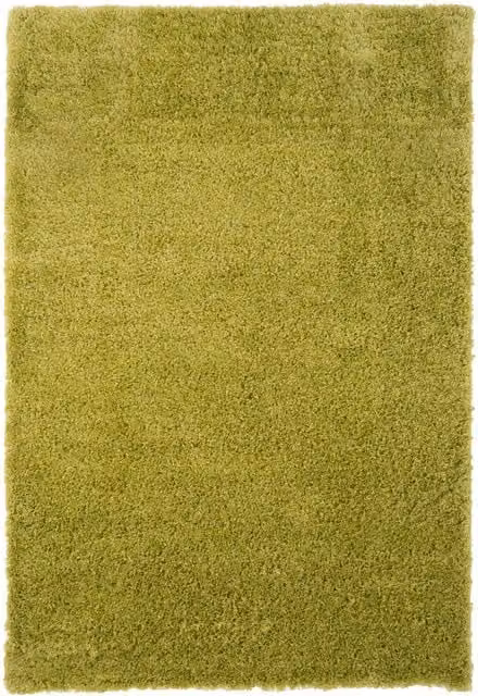 The Rug House Soft Shaggy Rectangular Rug in Green, W: 330 cm, D: 240 cm