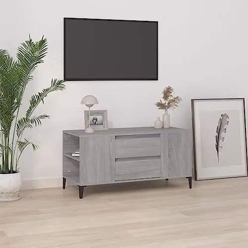 vidaXL TV Cabinet in Grey Sonoma, W/D/H: 102 x 44.5 x 50 cm – 2