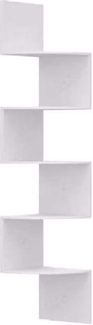 KORVIXA Modern White Wall Mounted Corner Shelf – 1
