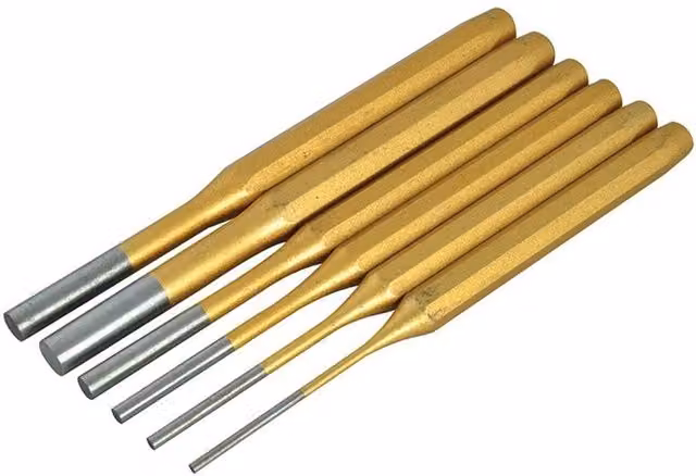 Bluespot Tools Gold Pin Punch Set, 6 Piece, Steel, Multicolour
