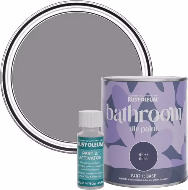 Rust-Oleum Bathroom Tile Paint in Gloss Finish, Iris Purple, 0.75 l