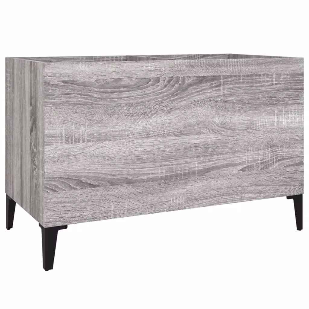 Berkfield Home Record Cabinet in Grey Sonoma, W/D/H: 74.5 x 38 x 48 cm – 2
