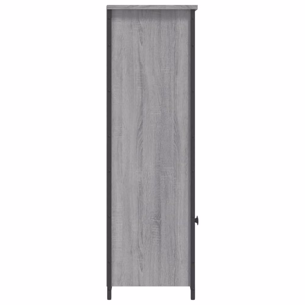 Berkfield Home Grey Sonoma Highboard with Hinged Doors and Internal Shelves, W: 62 cm, D: 32 cm, H: 103.5 cm – 4