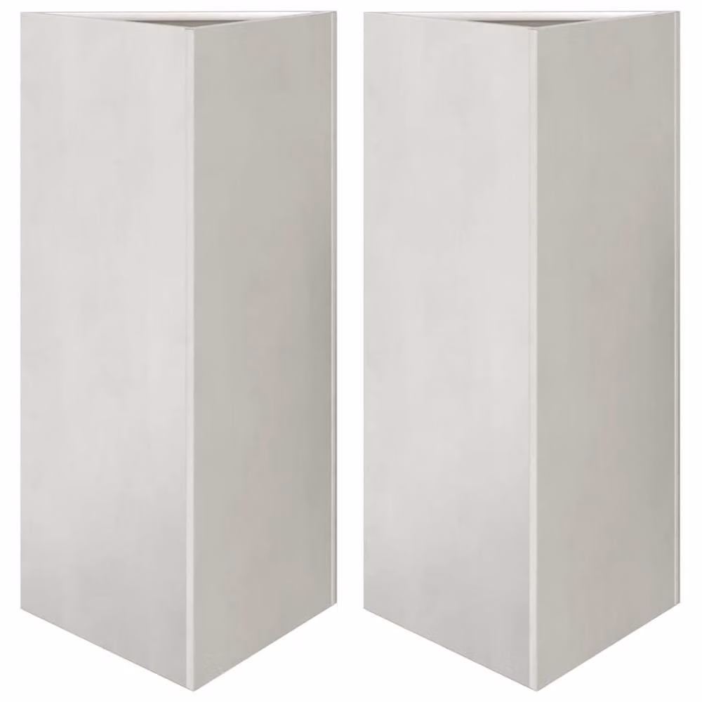 Berkfield Set of 2 Triangular Stainless Steel Garden Planter Tubs in Silver, H 70 cm x W 40 cm x D 34.5 cm – 2