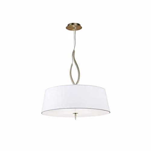 Mantra Iluminación Nintette 4-Light Pendant Lamp in Gold/Brass and White – 1