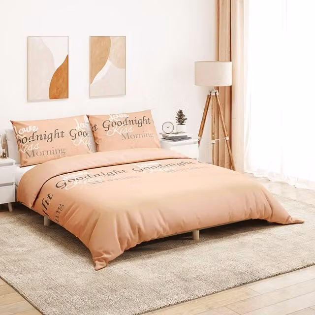 Berkfield Home Pink Cotton Duvet Cover and Pillowcase Set