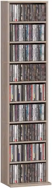 Rolipo 260 CD Narrow Media Storage Unit in Brown – 1