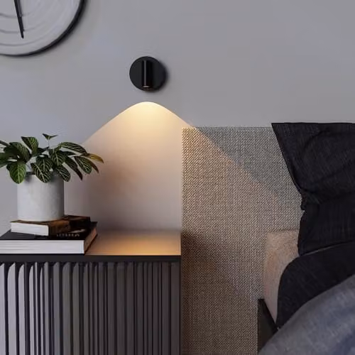 CGC Lighting Black Dimmable LED Rechargeable Magnetic Wireless Adjustable Wall Reading Lamp – 1