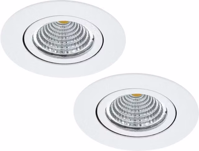 Loops 2 Pack White LED Wall and Ceiling Flush Downlight Recess Spotlight