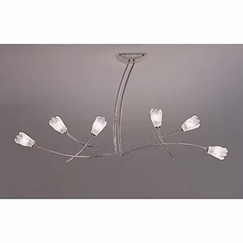 Netlighting Inspired Mantra Pietra Linear Pendant 2 Arm 6 Light G9 in Polished Chrome and Grey – 2