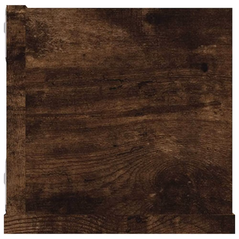 Berkfield Home Decorative CD Wall Shelf in Smoked Oak Brown, W/D/H: 100 x 18 x 18 cm – 3