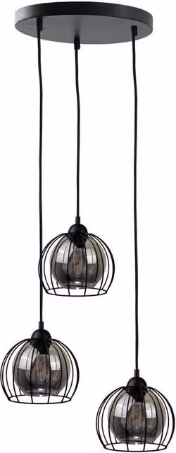 Netlighting Solo Cluster Pendant Ceiling Light, Black, Diameter: 30 cm, 3x E27