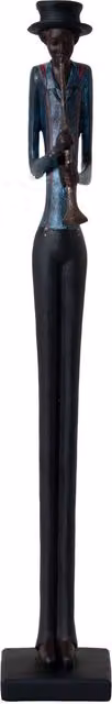 Love Lace Standing Jazz Band Trumpeter Figurine in Brown – 1
