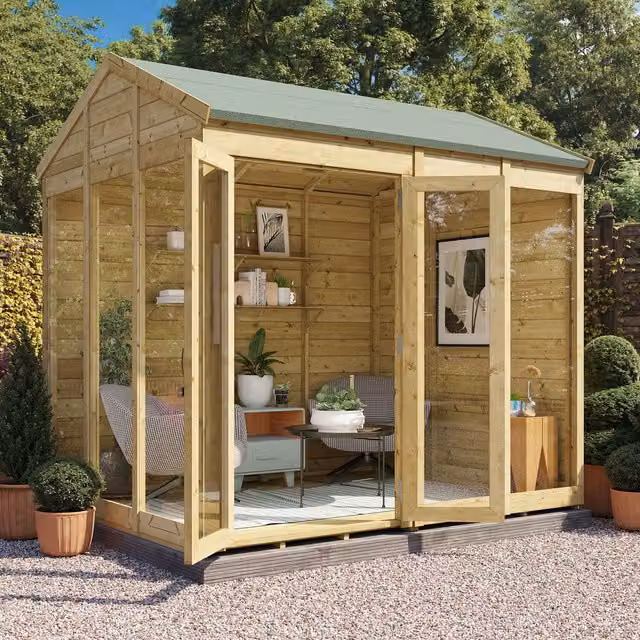 BillyOh Switch Apex Tongue and Groove Summerhouse in Brown
