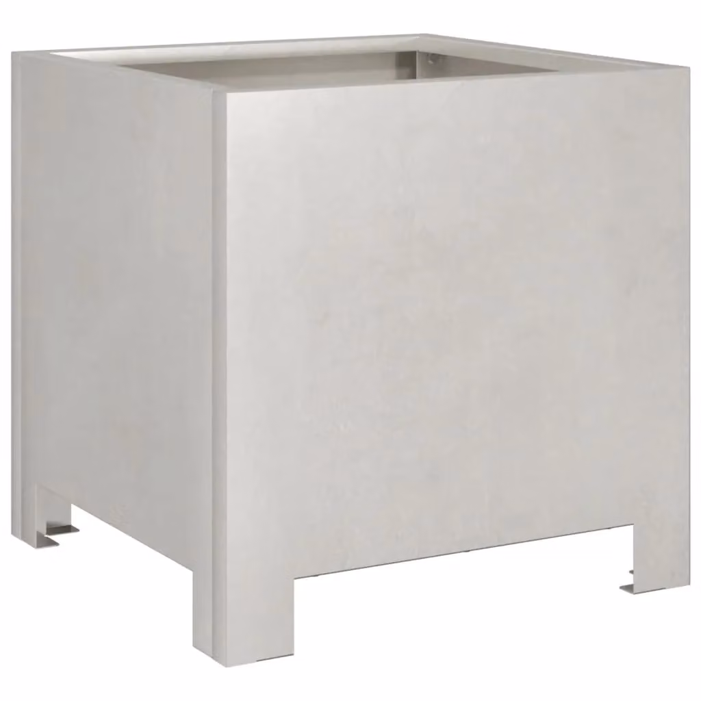 Berkfield Home Stainless Steel Garden Planter Tub in Silver, W/D/H: 30 x 30 x 30 cm – 2