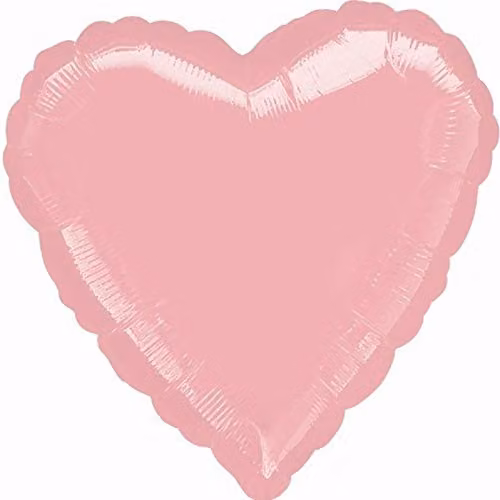 Amscan Pastel Pink Heart Foil Balloon for Valentines Day, 46 cm