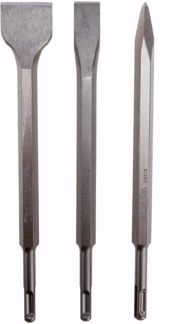 Makita SDS Plus Stone Chisel Set, Pack of 3, Silver
