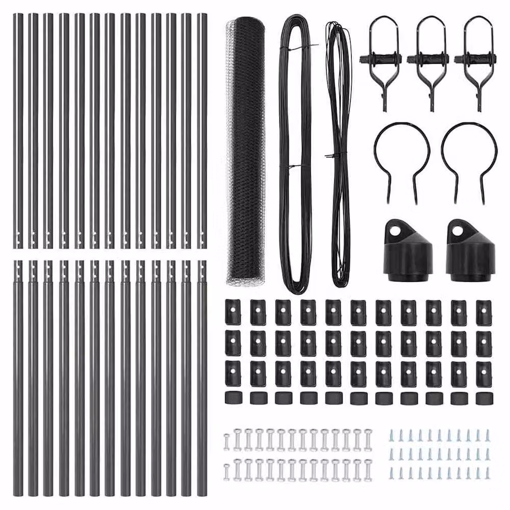 Berkfield Home Grey Metal and Plastic Wire Mesh Fencing Set of 2, W: 1 m, H: 25 cm – 5